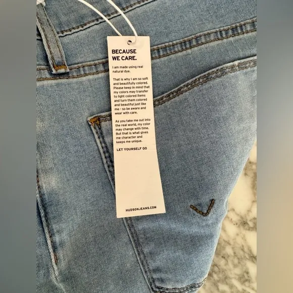 NWT Hudson Blair High Rise Super Skinny Ankle Jeans 30 Light Blue Denim