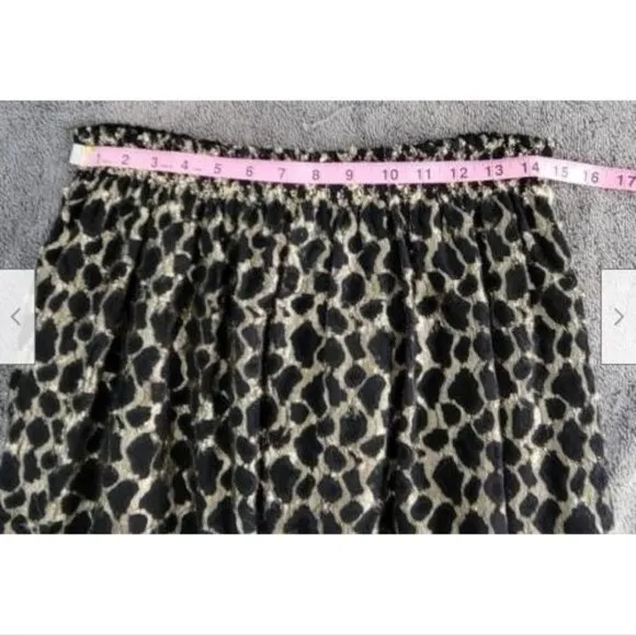 NWT Just Cavalli Black Gold Elastic Waist A-line Skirt 44