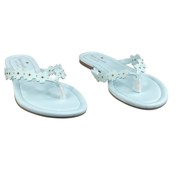 NWT Kate Spade Women’s Daisy Strap Light Blue Thong Sandal Size US 7