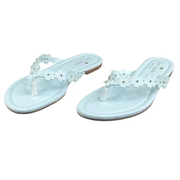 NWT Kate Spade Women’s Daisy Strap Light Blue Thong Sandal Size US 7