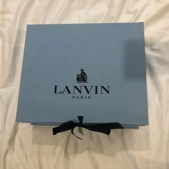 NWT Lanvin nude suede sandals with metal studs