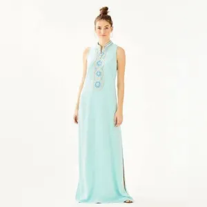 NWT Lilly Pulitzer Jane Embroided Maxi Dress in Whisper Blue, Size 4