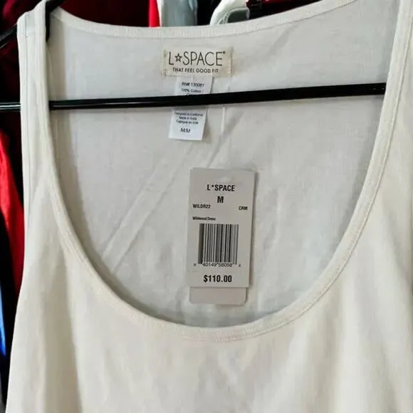 NWT - L*SPACE Wildwood Shirred Mini Dress in Cream Size: M