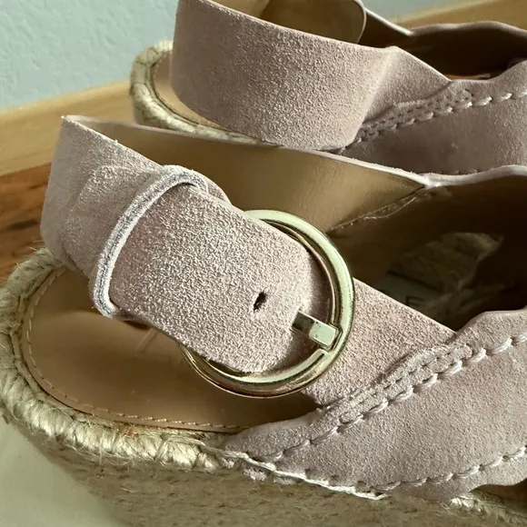 NWT Marc Fisher LTD ‘ Mlaria’ Pink Espadrille Wedge Sandals Size 7