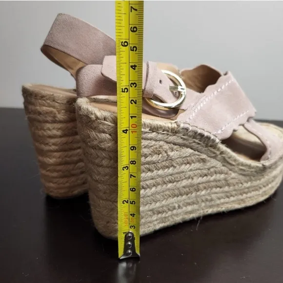 NWT Marc Fisher LTD ‘ Mlaria’ Pink Espadrille Wedge Sandals Size 7
