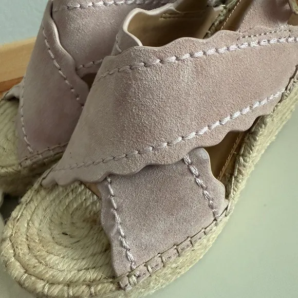 NWT Marc Fisher LTD ‘ Mlaria’ Pink Espadrille Wedge Sandals Size 7