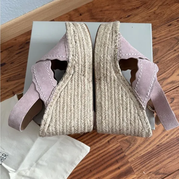 NWT Marc Fisher LTD ‘ Mlaria’ Pink Espadrille Wedge Sandals Size 7