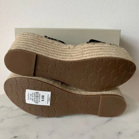 NWT Marc Fisher Rex Suede Sandals Black 9.5