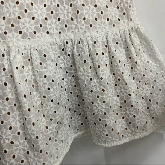 NWT MICHAEL MICHAEL KORS Eyelet Ruffled Midi Skirt, size 0
