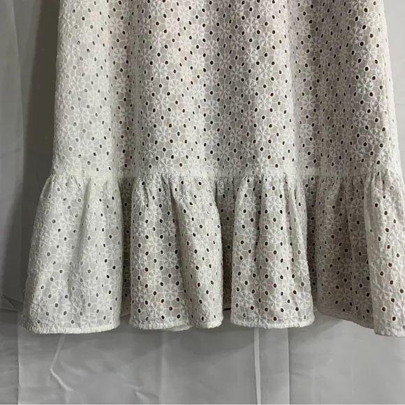 NWT MICHAEL MICHAEL KORS Eyelet Ruffled Midi Skirt, size 0