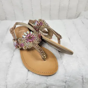 NWT Neiman Marcus 7 Women Rhinestones Sandals