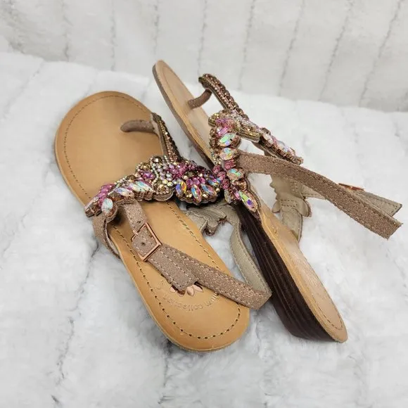 NWT Neiman Marcus 7 Women Rhinestones Sandals