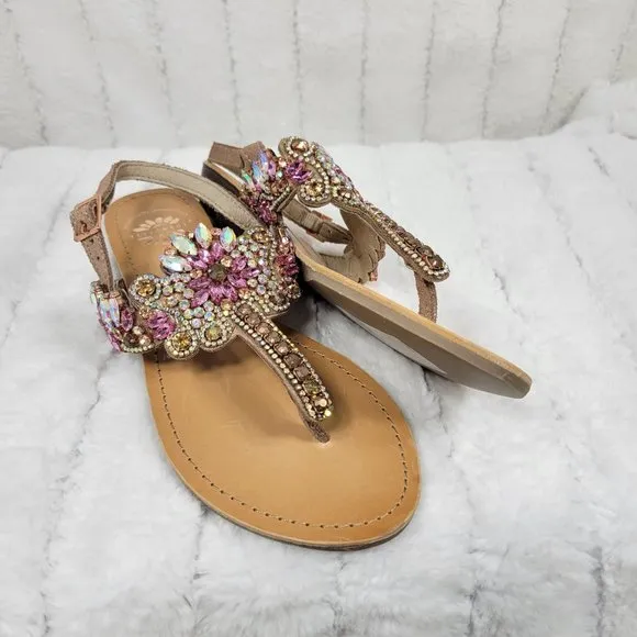 NWT Neiman Marcus 7 Women Rhinestones Sandals