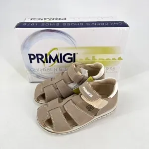 NWT Primigi Baby Toddler Anti Shock Closed Toe Sandals Taupe Size 8.5 Unisex
