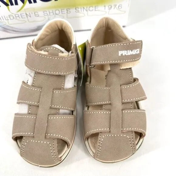 NWT Primigi Baby Toddler Anti Shock Closed Toe Sandals Taupe Size 8.5 Unisex