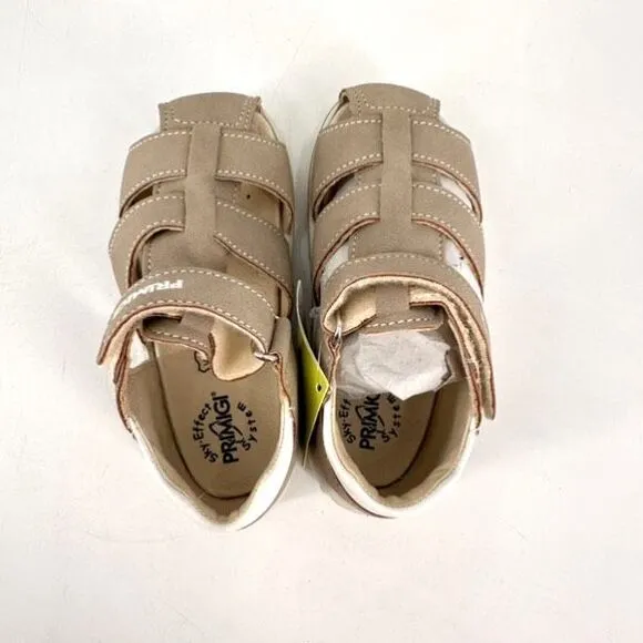 NWT Primigi Baby Toddler Anti Shock Closed Toe Sandals Taupe Size 8.5 Unisex
