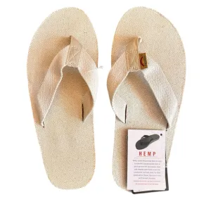 NWT Rainbow Sandals Men’s Hemp Flip Flops – Cream – Sizes S–XXL