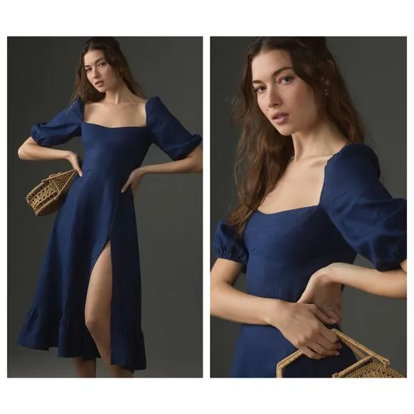 NWT Reformation Belgium Linen Maxi Dress Size 6