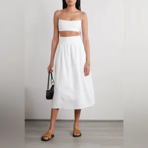 NWT Reformation Louise Linen Set Two Piece white size 12