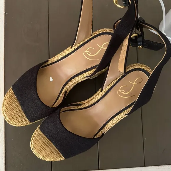 NWT Sam Edelman Immie Ankle Strap Platform Wedge Sandals Sz 9,5