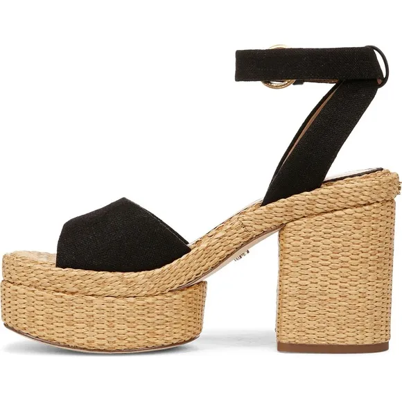 NWT Sam Edelman Immie Ankle Strap Platform Wedge Sandals Sz 9,5
