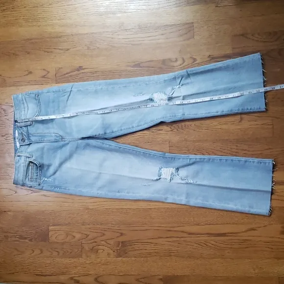 NWT Sam Edelman JENA The Stiletto High Rise Crop Boot Blue Jeans Size 28