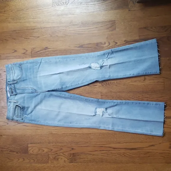 NWT Sam Edelman JENA The Stiletto High Rise Crop Boot Blue Jeans Size 28