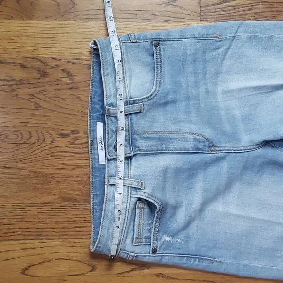 NWT Sam Edelman JENA The Stiletto High Rise Crop Boot Blue Jeans Size 28