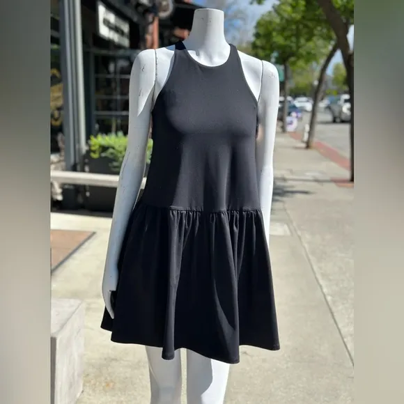 NWT Susana Monaco a line racer back dress black$168 | Size:‎ XS
