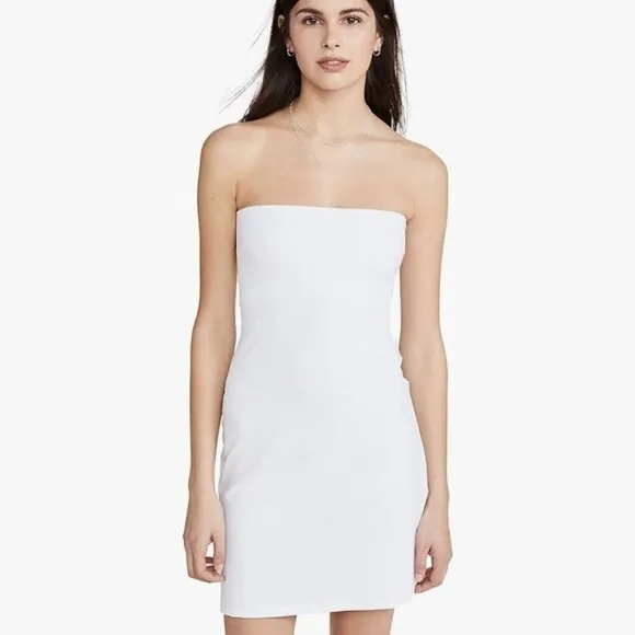 NWT Susana Monaco White Core Strapless Tube Minidress - Size: Large