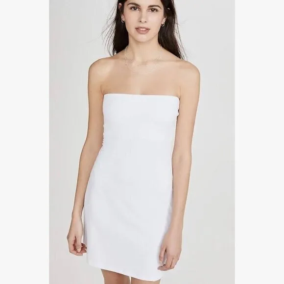 NWT Susana Monaco White Core Strapless Tube Minidress - Size: Large