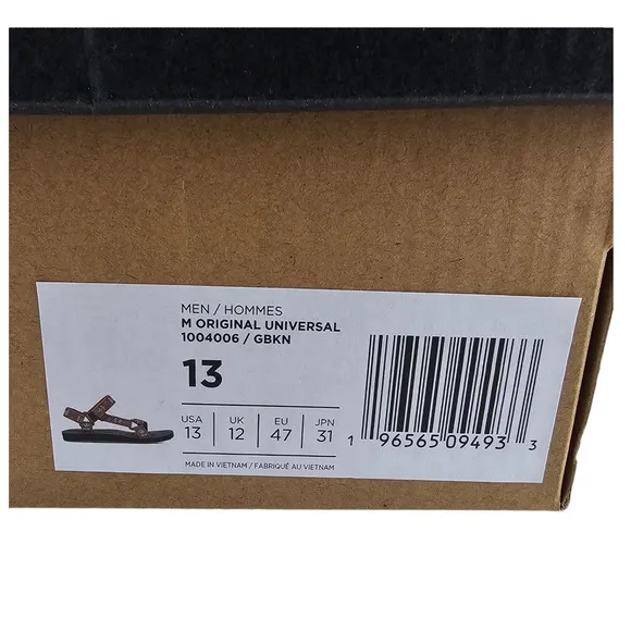 NWT Teva Sandals Men's Size 13 Original Universal Gecko Bracken Brown Adjustable