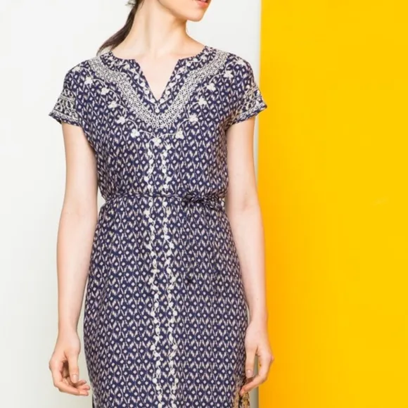 NWT THML Black Embroidered Dress