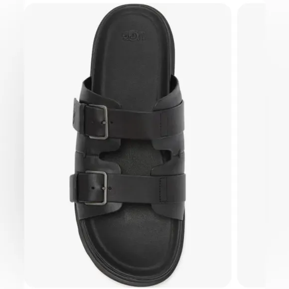🔥NWT🔥 UGG Men's Capitola Buckle Leather Sandals - Black -Size 13
