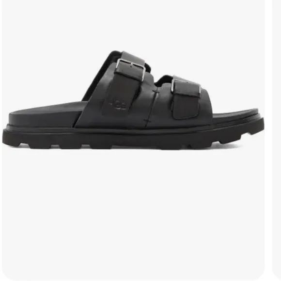 🔥NWT🔥 UGG Men's Capitola Buckle Leather Sandals - Black -Size 13