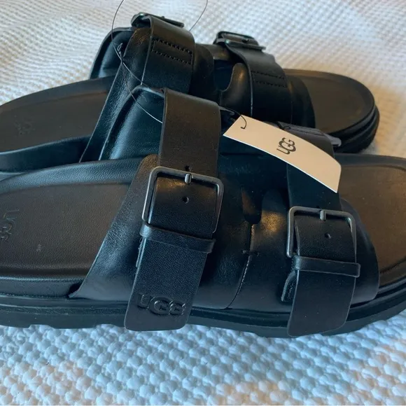 🔥NWT🔥 UGG Men's Capitola Buckle Leather Sandals - Black -Size 13