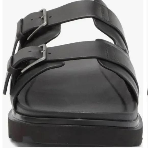 🔥NWT🔥 UGG Men's Capitola Buckle Leather Sandals - Black -Size 13