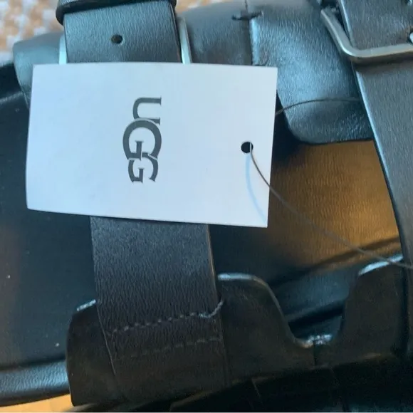 🔥NWT🔥 UGG Men's Capitola Buckle Leather Sandals - Black -Size 13