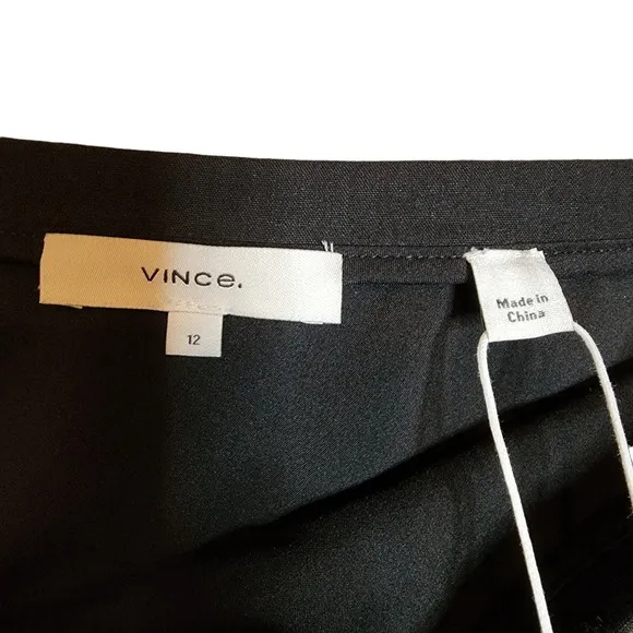 NWT Vince linen blend flounce black shorts
