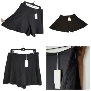 NWT Vince linen blend flounce black shorts