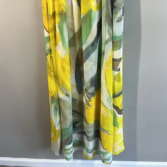 NWT White House Black Market Sleeveless Braided Floral Maxi Dress Size 0