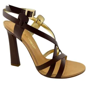 NWT Dsquared2 Women’s Brown Leather Stiletto Heel Sandals US 8 | Made in Italy
