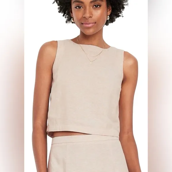 NWTS💓GAP OLD NAVY XL💓LINEN BUTTON BACK TOP WITH MIDI SKIRT BUNDLE SIDE SLIT