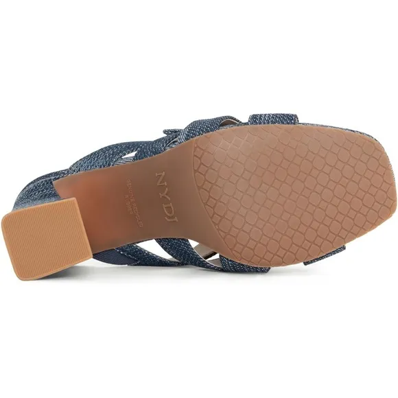 NYDJ Women's Loreri Denim platform sandals..size 6.5..(NWT)