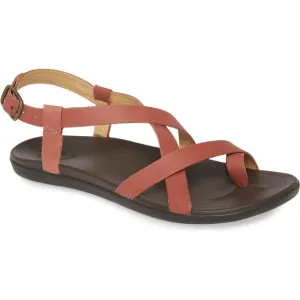 OluKai Brown Sandals with Strappy Design and Adjustable Buckle