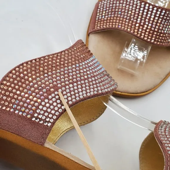 Onex Rhinestone Block Heel Sandals