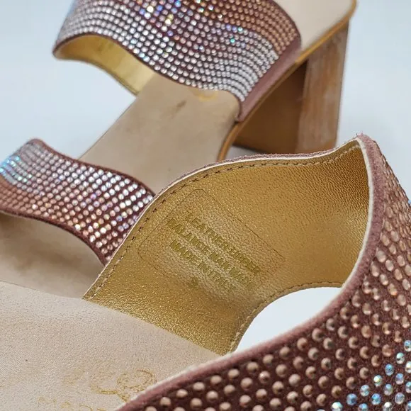 Onex Rhinestone Block Heel Sandals