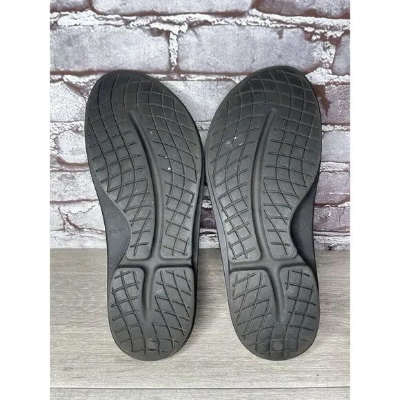 OOFOS OOahh Recovery Black Rubber Slip On Lightweight Sandals Men Sz 12M US/45EU