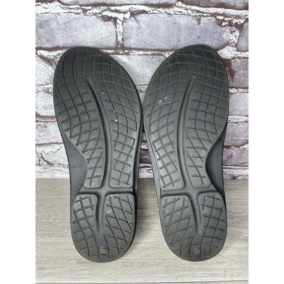 OOFOS OOahh Recovery Black Rubber Slip On Lightweight Sandals Men Sz 12M US/45EU