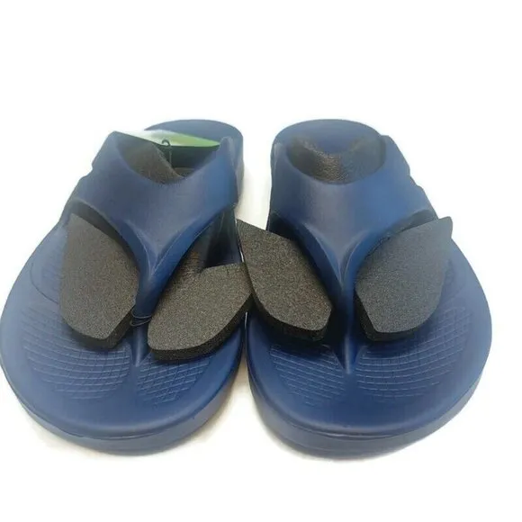 OOFOS Ooriginal Recovery Slide Pool Sandal Mens Size 12 Womens Size 14 Navy Blue